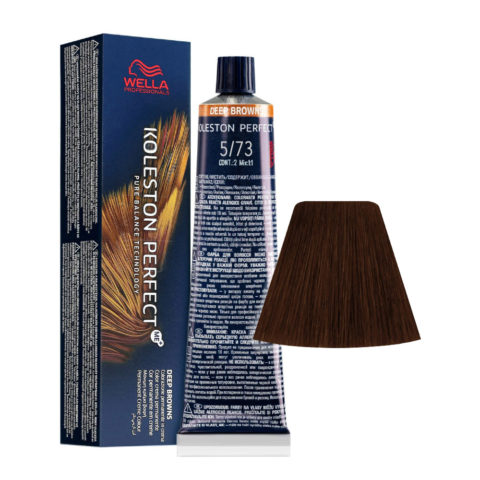 Wella Koleston Perfect Me+ Deep Browns 5/73 Hellgoldenes Sandbraun 60 ml - permanente Färbung