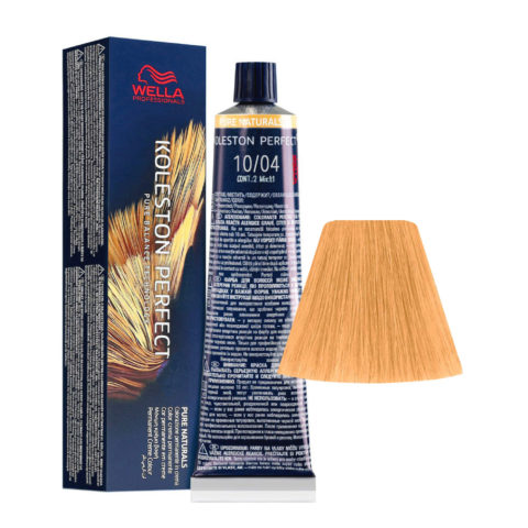 Wella Koleston Perfect Me+ Pure Naturals 10/04 Natürliches Platinblond-Kupfer 60 ml - permanente Färbung