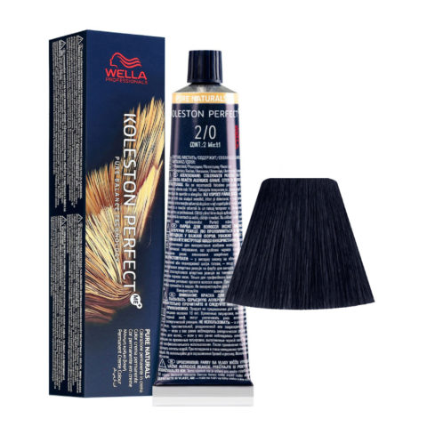 Wella Koleston Perfect Me+ Pure Naturals 2/0 Intensives Schwarz 60 ml - permanente Färbung