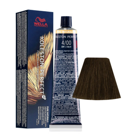 Wella Koleston Perfect Me+ Pure Naturals 4/00 Natürliches Mittelbraun 60 ml -  permanente Färbung