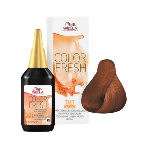 Color Fresh 7/47 Mittleres Kupfer-Sandblond 75 ml - Farbauffrischer ohne Ammoniak