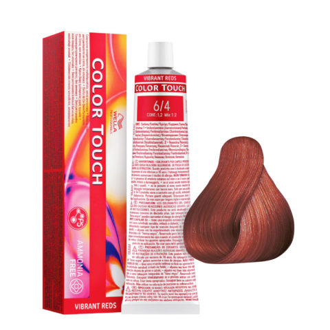 Wella Color Touch Vibrant Reds 6/4 Dunkles Kupfer 60 ml - semipermanente Farbe ohne Ammoniak