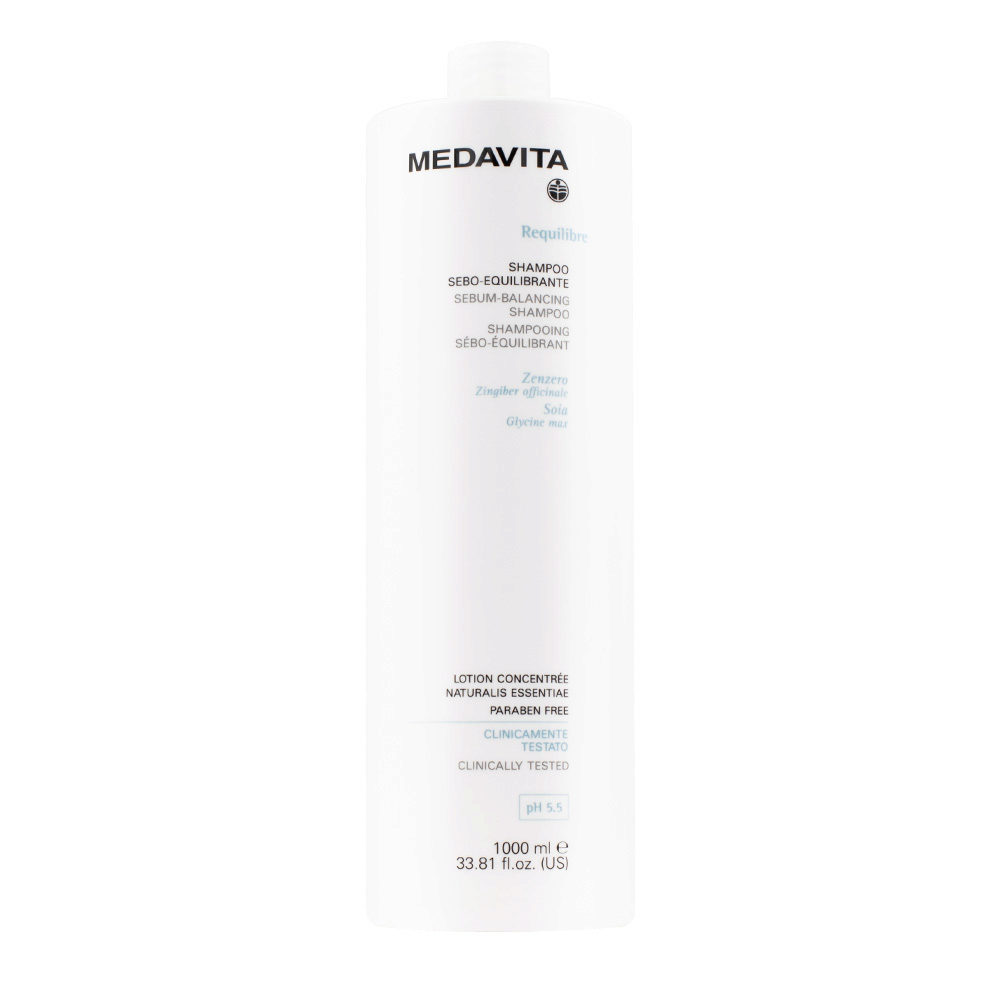 Medavita Cute Requilibre Sebum-Balancing Shampoo 1000ml - Talgausgleichendes Shampoo pH 5.5