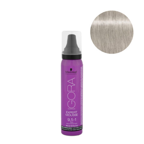 9,5-1 Hell-Hellblonde Asch Schwarzkopf Igora Expert Mousse 100ml
