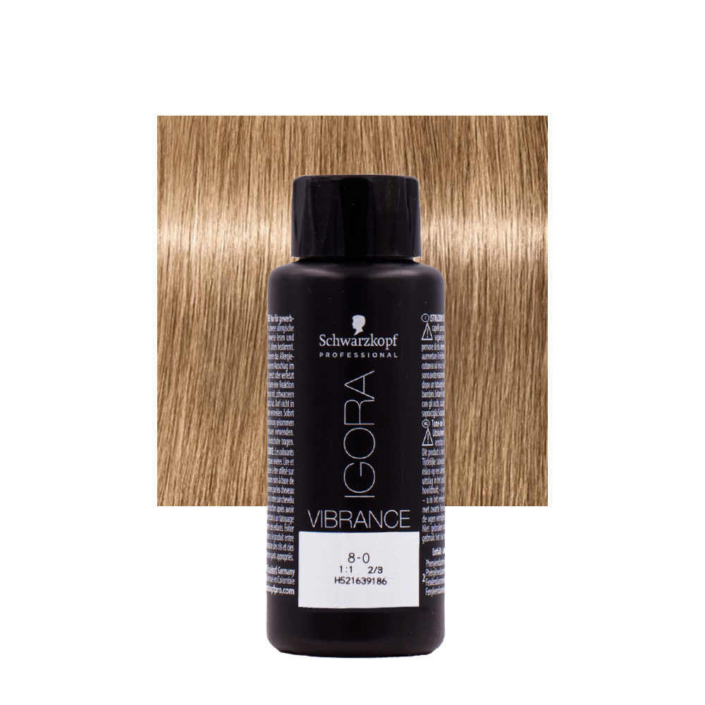 Schwarzkopf Igora Vibrance 8-0 Natürliches Hellblond 60 ml – Ton-in-Ton-Färbung
