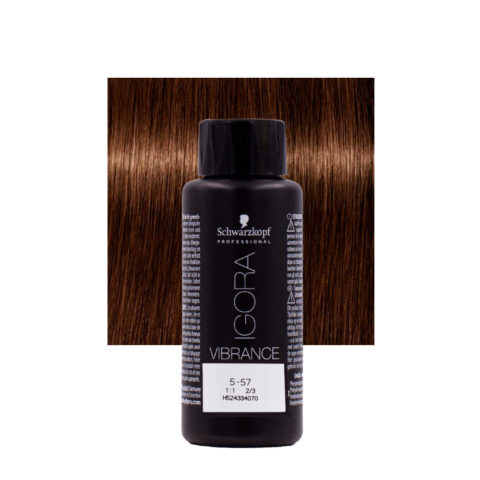 Schwarzkopf Igora Vibrance 5-57 Hellbraun-Goldkupfer 60 ml – Ton-in-Ton-Färbung