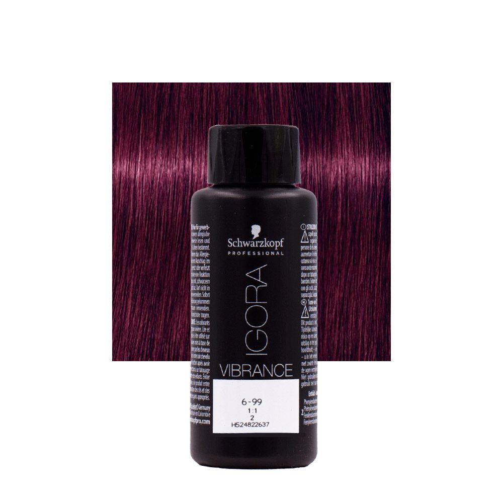 Schwarzkopf Igora Vibrance 6-99 Dunkelblond Extra Violett 60 ml – Ton-in-Ton-Färbung