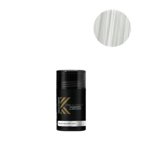 Tricomix Fibre White Gray 12gr - Volumisierende Keratinfasern Mit Anti-Haarausfall-Effekt