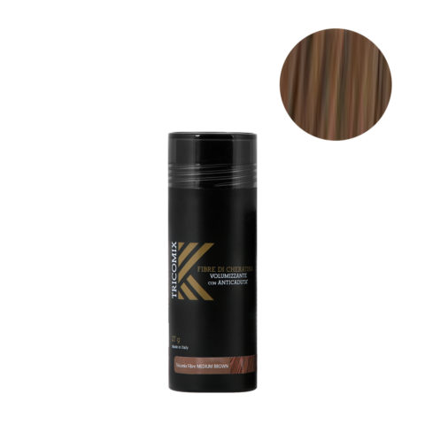 Tricomix Fibre Medium Brown 27gr - Volumisierende Keratinfasern Mit Anti-Haarausfall-Effekt Mittelbraun