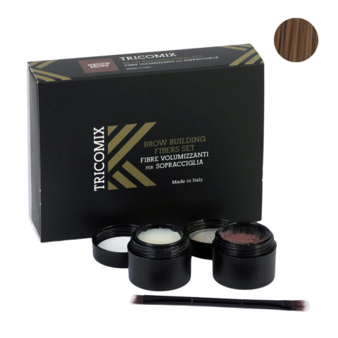 Brow Medium Brown 1,2g + 2g - Volumisierende Augenbrauenfasern Für Die Augenbrauen - Mittelbraun