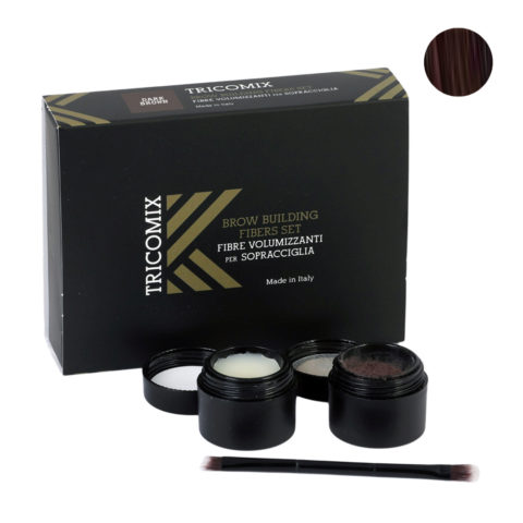 Brow Dark Brown 1,2g + 2g - Volumisierende Augenbrauenfasern Für Die Augenbrauen - Dunkelbraun