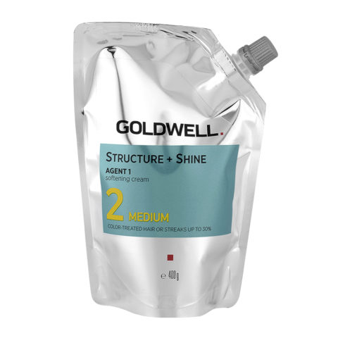 Structure + Shine Agent 1 Softening Cream 2 Medium 400gr  - Glätten von coloriertem Haar