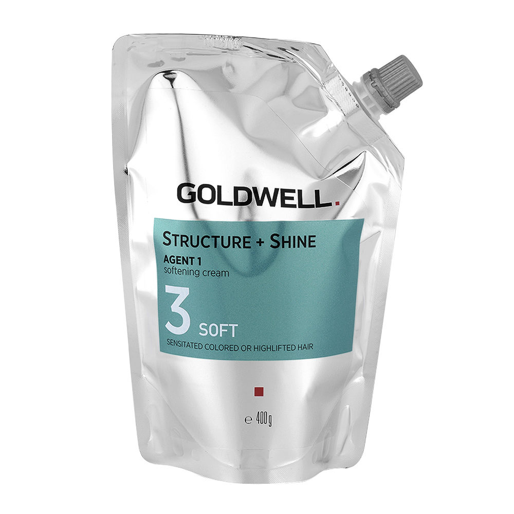 Goldwell Structure + Shine Agent 1 Softening Cream 3 Soft 400gr - Haarglättung für empfindliche colorierte Haare