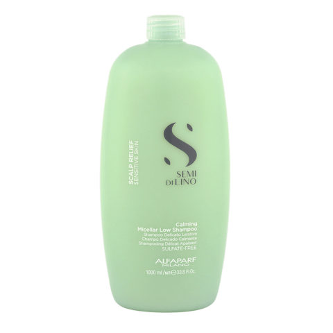 Alfaparf Milano Semi Di Lino Scalp Relief Calming Micellar Low Shampoo 1000ml - sanftes beruhigendes Shampoo