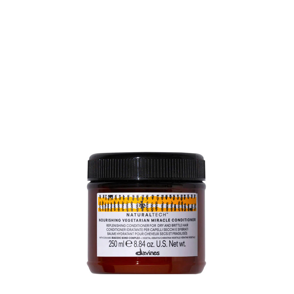 Davines Naturaltech Nourishing Vegetarian Miracle Conditioner 250ml- Feuchtigkeitsconditioner für trockenes Haar