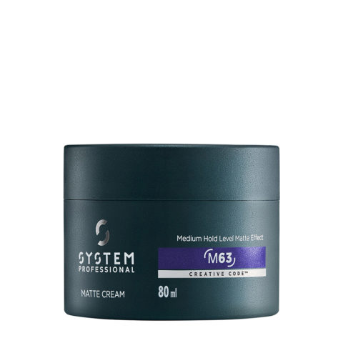 System Professional Man Matte Cream M63, 80ml - Stylingcreme mit mittelstarkem Halt