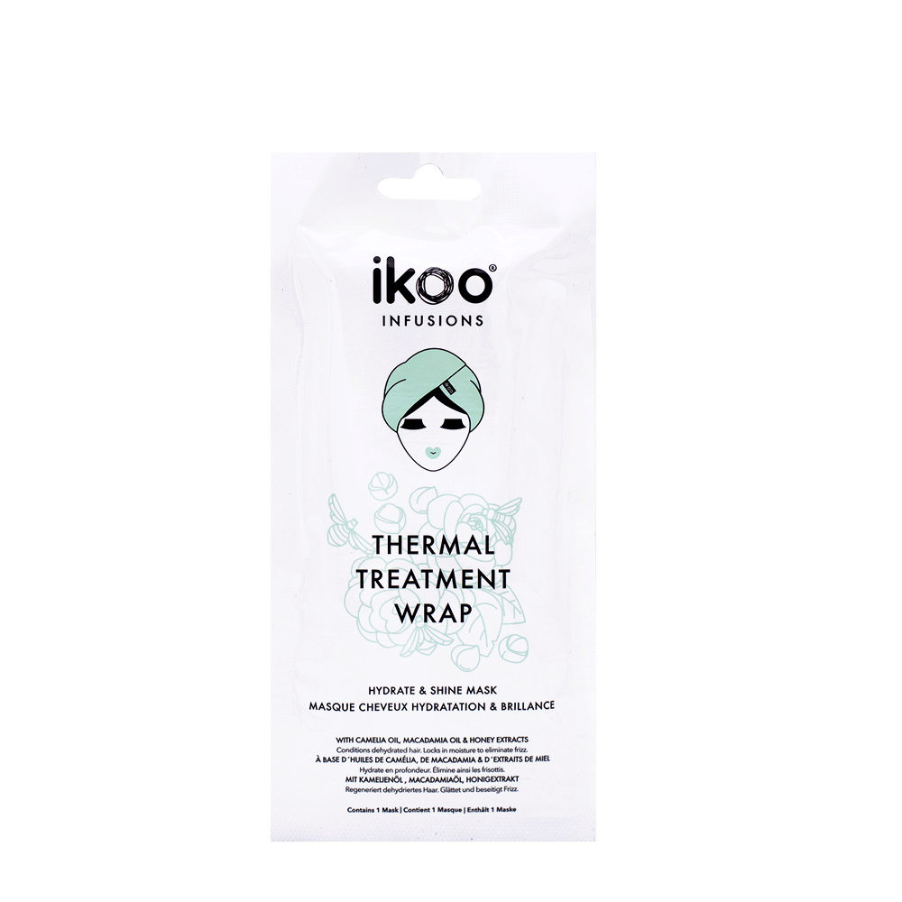 Ikoo Thermal treatment wrap Hydrate & shine mask 35g - Feuchtigkeitsspendende Maske und Glanz