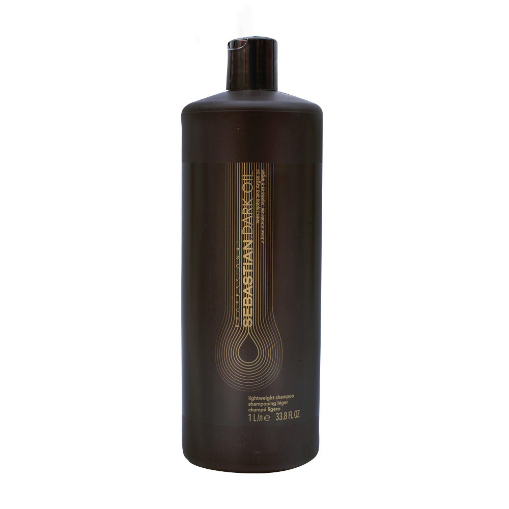 Sebastian Dark Oil Lightweight Shampoo 1000ml - Feuchtigkeitsspendendes leichtes Shampoo