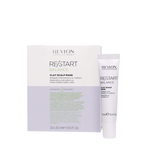 Revlon Restart Balance Clay Scalp Mask Hautreinigende Tonmaske 10x15ml