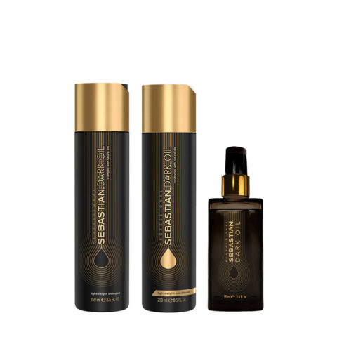 Sebastian Dark Oil Shampoo 250ml Conditioner 250ml Oil 95ml