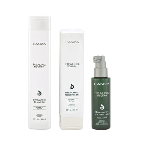 L' Anza Healing Nourish Shampoo 300ml Conditioner 250ml Spray 100ml Antihairloss