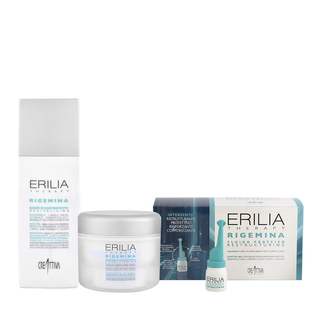 Creattiva Erilia Restrukturierend Shampoo 250ml Maske 200ml Fläschchen 10x5ml