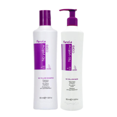 Fanola No Yellow Shampoo 350ml Und Maske 350ml Anti Gelb Für Blonde Haar