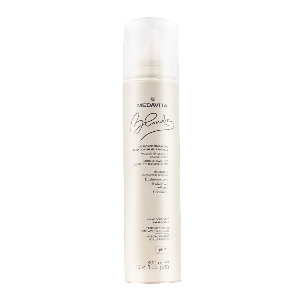 Medavita Blondie Ice Blonde Enhancing Conditioning Hair Mousse 300ml -  Reflex Mousse für kalte Blondtöne