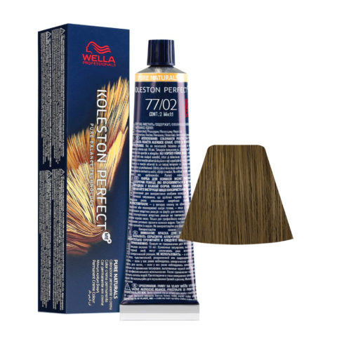 Wella Koleston Perfect Me+ Pure Naturals 77/02  Mittelintensives Natürliches Mattblond 60 ml - permanente Färbung