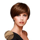 Hairdo Short & Sleek Hellblonde Perücke mit brauner Wurzel