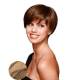 Hairdo Short & Sleek Hellblonde Perücke mit brauner Wurzel