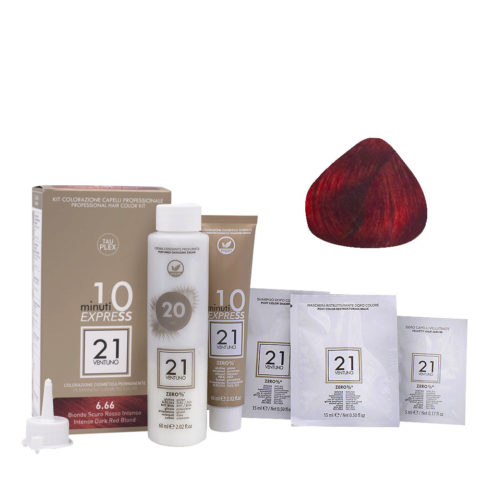 21 Ventuno Professionelles Farbkit 6.66 Intensive Dunkelblond Rot