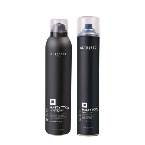 Alterego Styling Wärmeschutzspray 300ml und extra starker Lack 500ml