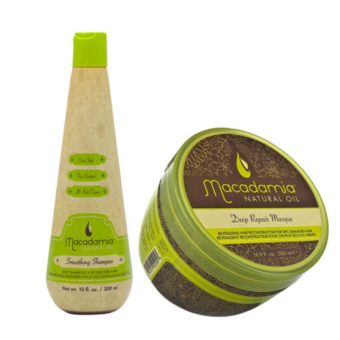 Macadamia Kit Anti-Frizz Shampoo 300ml und Restrukturierungsmaske 470ml