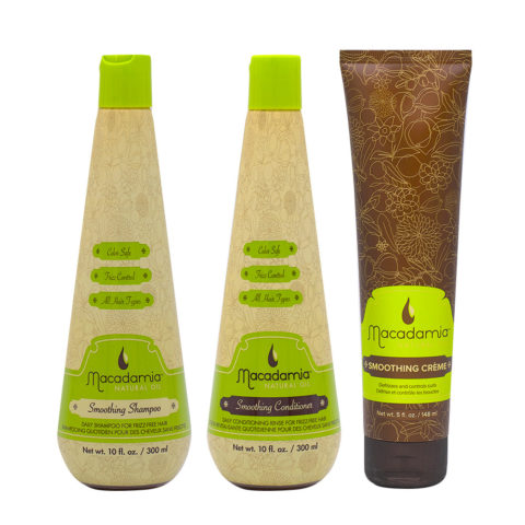 Macadamia Frizzy Hair Kit Shampoo 300 ml Conditioner 300ml Creme 148ml