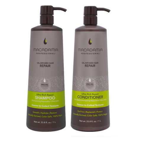 Macadamia Set Beschädigtes und dickes Haar Shampoo 1000ml und Conditioner 1000ml