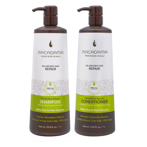 Set Beschädigtes und feines Haar Shampoo 1000ml und Conditioner 1000ml