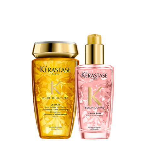 Kerastase Elixir Ultime Shampoo 200ml Elixir Rose Oil 100ml