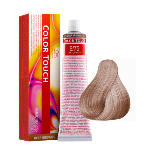 Color Touch Deep Browns 9/75 Sehr Hellblond Sand Mahagoni 60ml - Demi-permanente Farbe ohne Ammoniak
