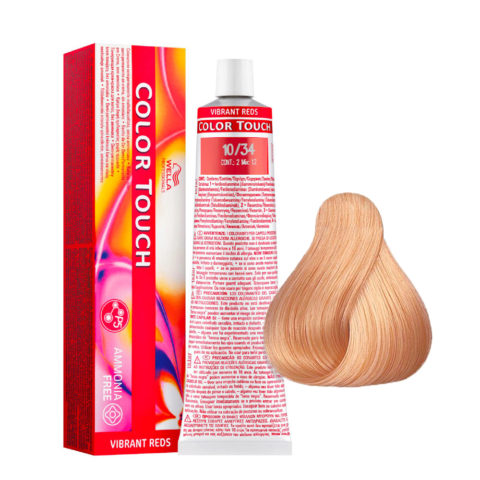 Color Touch Vibrant Reds 10/34 Platingoldenes Kupferblond 60 ml - semipermanente Farbe ohne Ammoniak