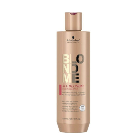 Schwarzkopf Blondme All Blondes Rich Shampoo 300ml - Shampoo für blondes und dickes Haar