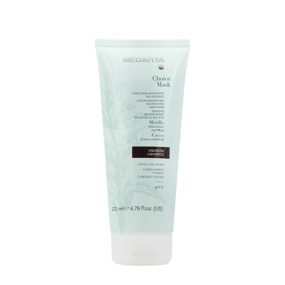 Medavita Lunghezze Choice Mask Liquorice 200ml  - nährende Reflexmaske Lakritze