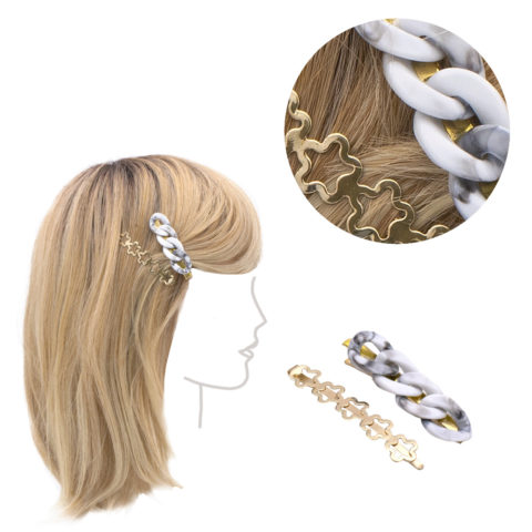 VIAHERMADA Set aus zwei Clip-Ringen und Blumen