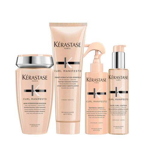 Kerastase Curl Manifesto Bain Hydratation Douceur 250ml Fondant 250ml Spray 190ml Gelée 150ml