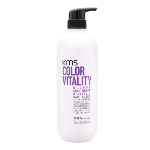 KMS Color Vitality Blonde Conditioner 750ml - Conditioner für natürliches, aufgehelltes oder gesträhntes blondes Haar