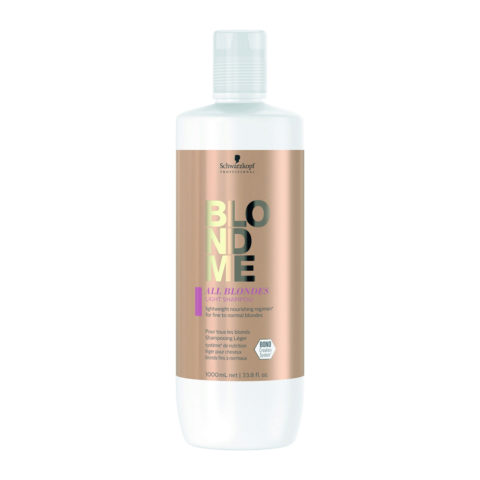 Schwarzkopf Blondme All Blondes Light Shampoo 1000ml - Shampoo für feines blondes Haar