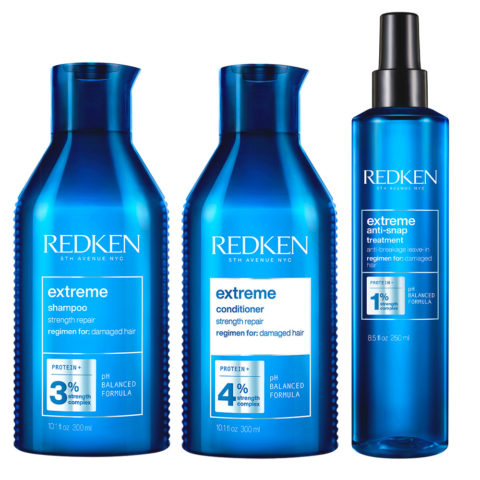 Redken Extreme Kit  Strapaziertes Haar Shampoo 300ml Conditioner 300ml Leave in Behandlung 250ml