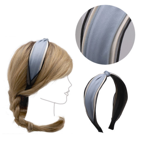 VIAHERMADA Hellblaues Satin-Haarband