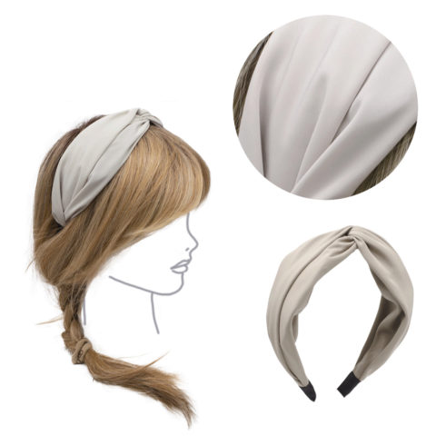 VIAHERMADA Haarband aus Elfenbeinstoff mit Knoten
