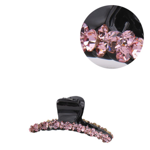 VIAHERMADA Haarzange mit rosa schrägen Kristallen